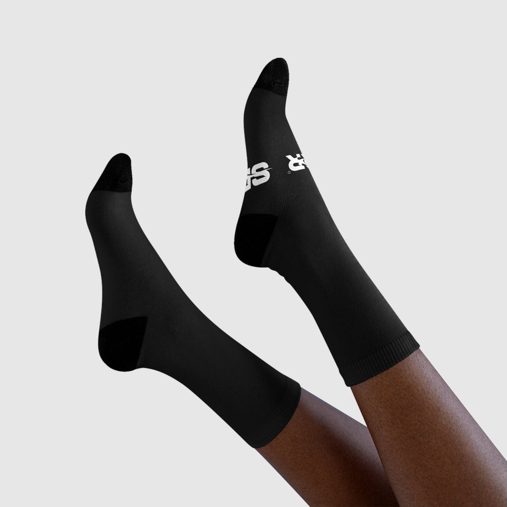 SDRR Performance Crew Socks – Black Edition