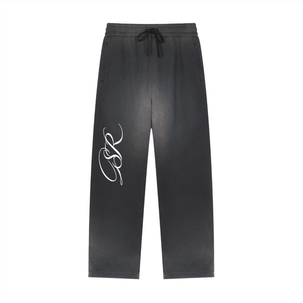 Sun Fade Raw Edge Straight-Leg Sweatpants ODMPOD