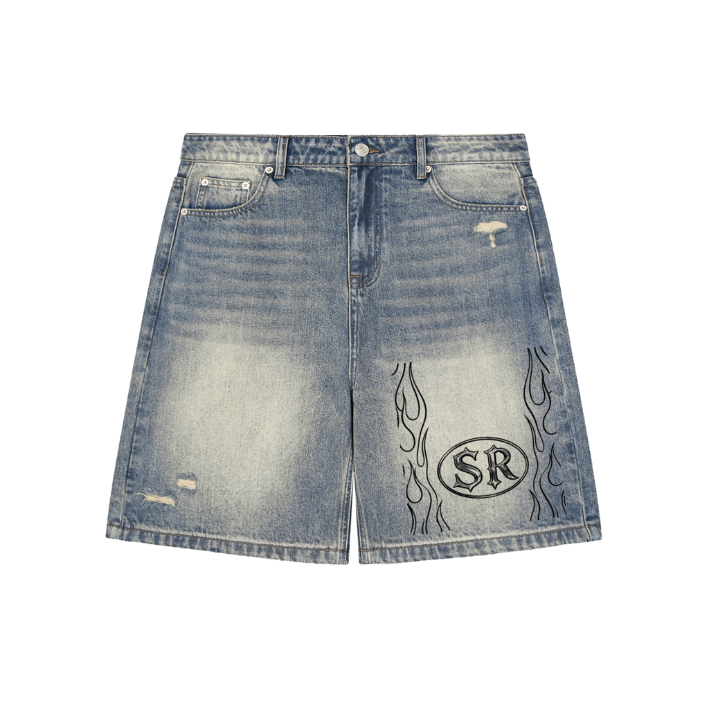 SIDERRA Flame Denim Shorts – Vintage Blue