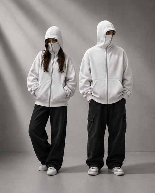 NOFACE™ Streetwear Zipper Hoodie | Oversized Hoodie