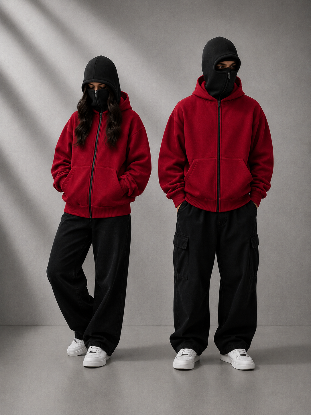 NOFACE™ Streetwear Zipper Hoodie | Oversized Hoodie