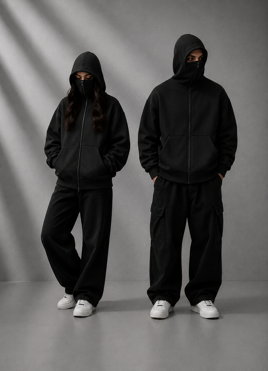 NOFACE™ Streetwear Zipper Hoodie | Oversized Hoodie