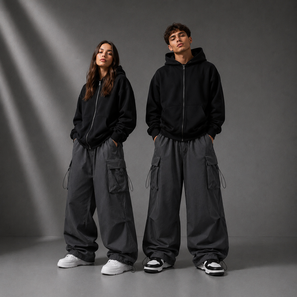 NOFACE™ Baggy Cargo Pants – Premium Urban Streetwear