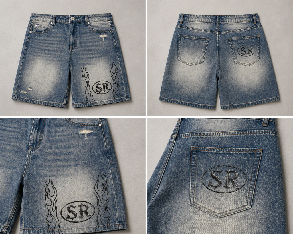 SIDERRA Flame Denim Shorts – Vintage Blue