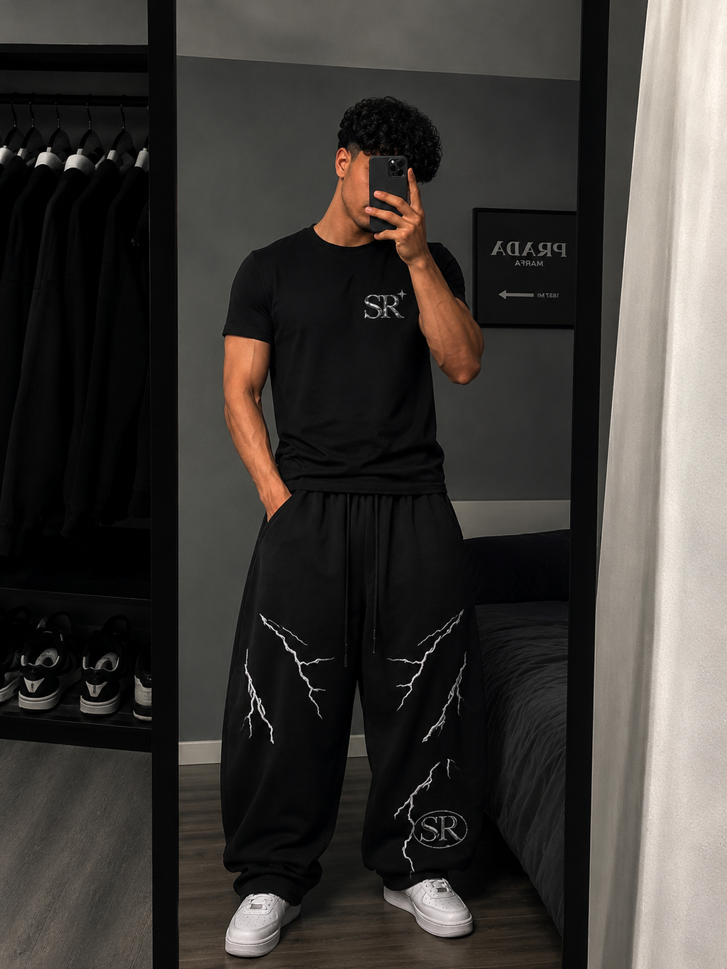 SR Lightning Wide Leg Sweatpants – Premium Heavyweight Streetwear Pants