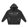 Sunfade Two-way Zipper Boxy Fleece Hoodie ODMPOD