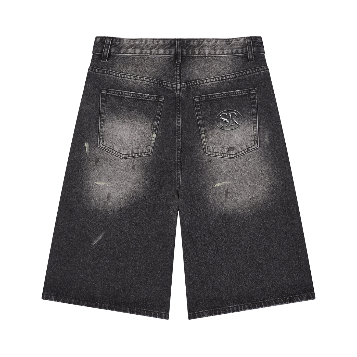 SR Lightning Denim Shorts – Washed Black