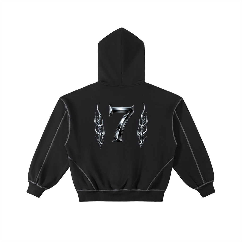 SIDERRA Chrome Seven Zip Hoodie – Black Edition