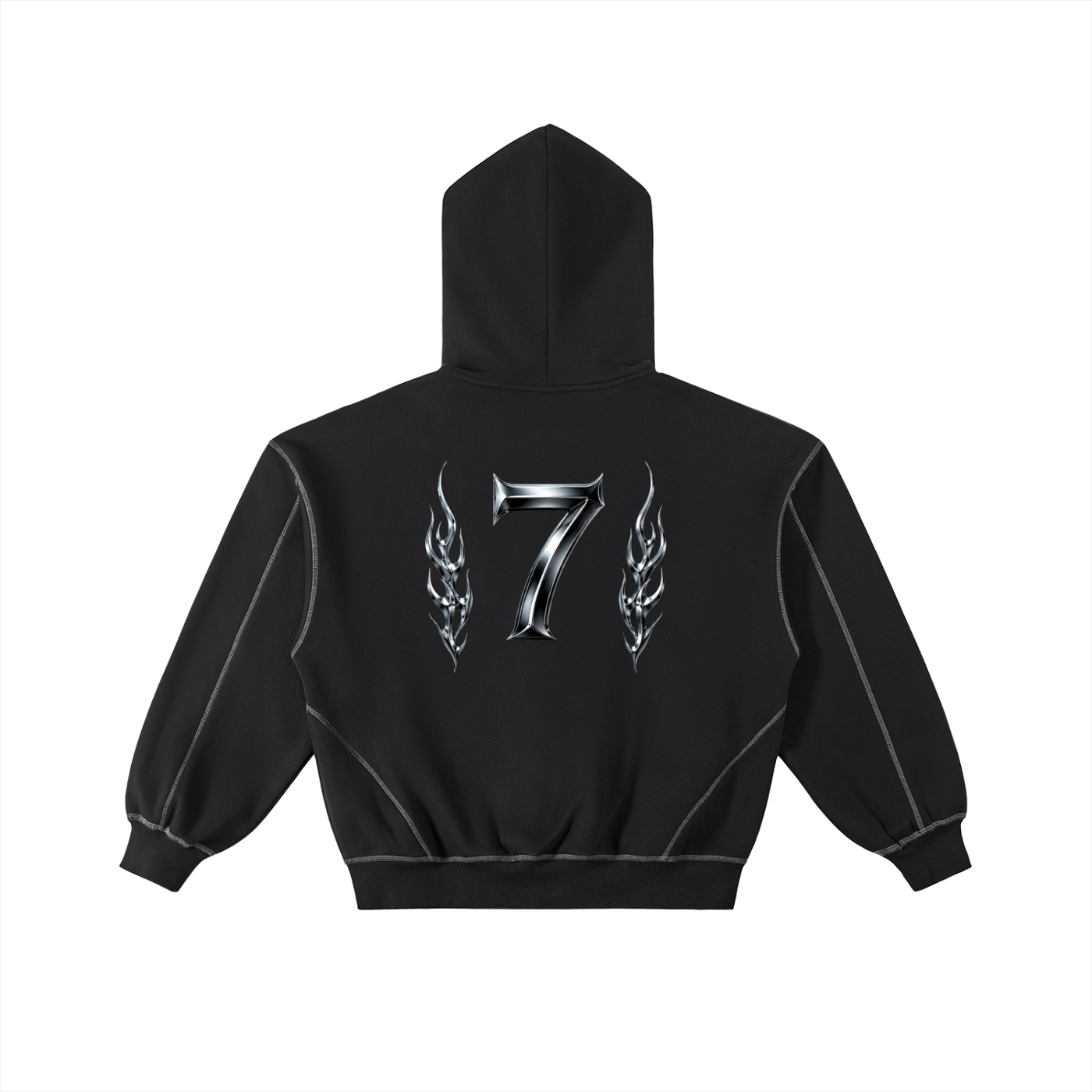 SIDERRA Chrome Seven Zip Hoodie – Black Edition